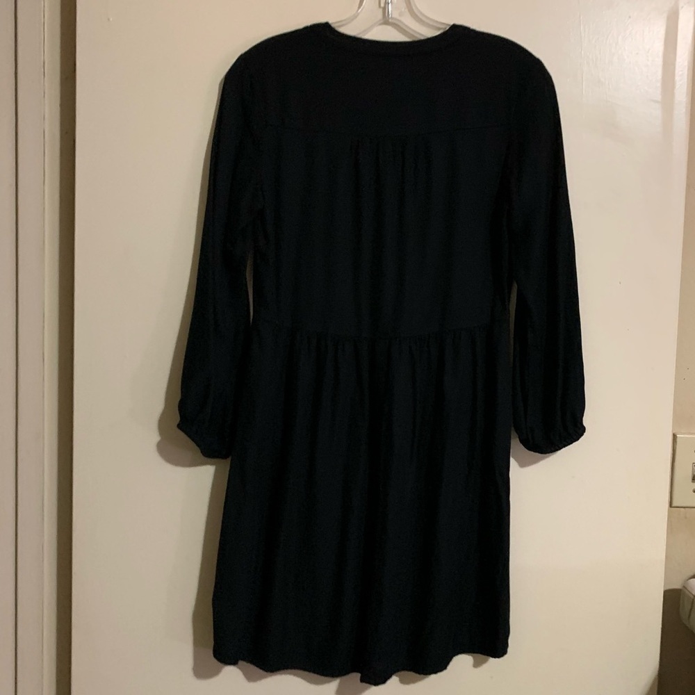 Old Navy Black Long Sleeve Henley Button down Dress. Size XS - Picture 9 of 9